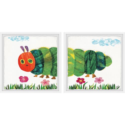 Zoomie Kids Villicana 'Giant Caterpillar' 2Piece Framed Print Wayfair